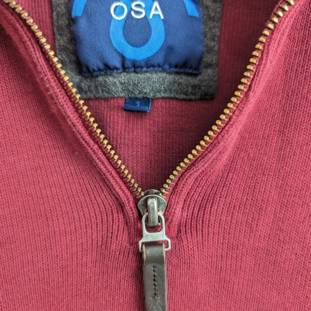 MARTIN + OSA Red Zip Neck Long Sleeve Sweatshirt - Picture 3 of 14
